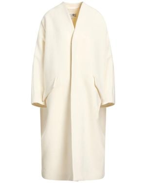 MM6 by Maison Margiela Ivory Coat Virgin Wool, Polyester - White