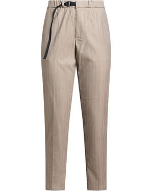 White Sand Taupe Pants Polyester, Viscose, Elastane - Natural
