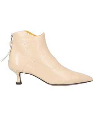 Mara Bini Cream Ankle Boots Leather - Natural