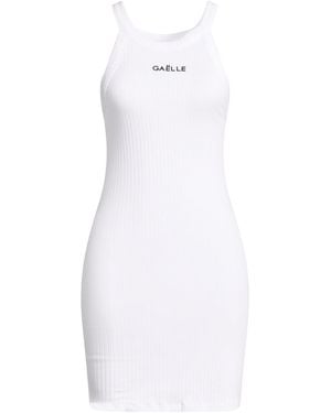 Gaelle Paris Mini Dress Cotton, Elastane - White
