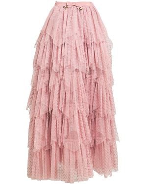 Elisabetta Franchi Maxi Skirt Polyester, Polyamide - Pink