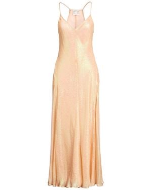 forte_forte Maxi Dress Silk, Metallic Fibre - Natural