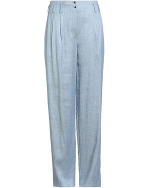 Genny Light Trousers Viscose, Linen, Elastane, Polyamide, Polyester - Blue