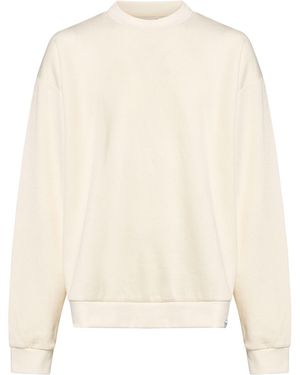 WOC WRITING ON COVER Ivory Sweater Cotton, Polyester - White