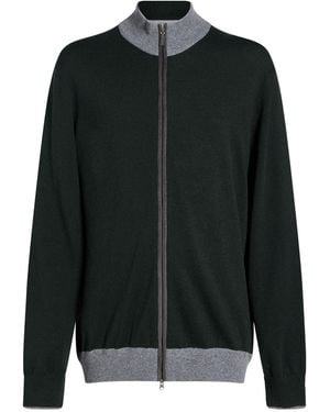 Gran Sasso Dark Cardigan Virgin Wool, Viscose, Cashmere - Black