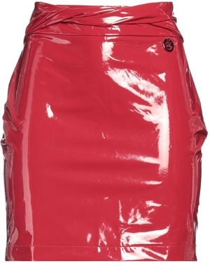 Gaelle Paris Mini Skirt Polyester, Elastane, Cotton - Red