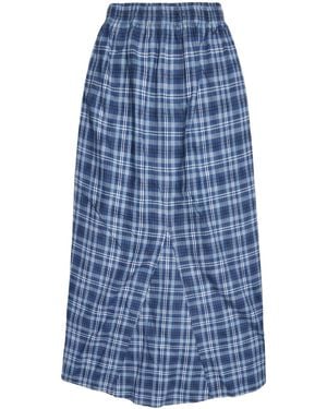 Acne Studios Slate Midi Skirt Cotton - Blue