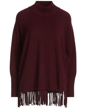 ViCOLO Burgundy Turtleneck Viscose, Polyester, Polyamide - Purple