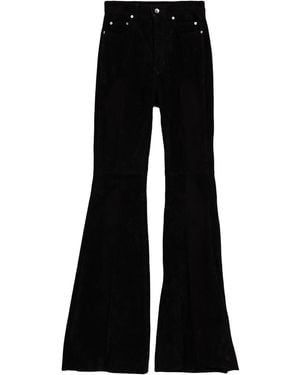 Rick Owens Pants Calfskin - Black