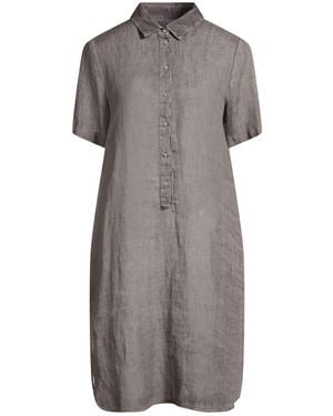 120% Lino Mini Dress - Grey