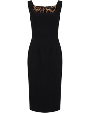 Dolce & Gabbana Midi Dress Viscose, Acetate, Elastane - Black