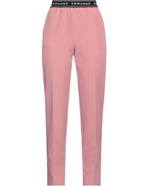 ERMANNO FIRENZE Antique Rose Pants Polyester, Elastane, Polyamide - Pink