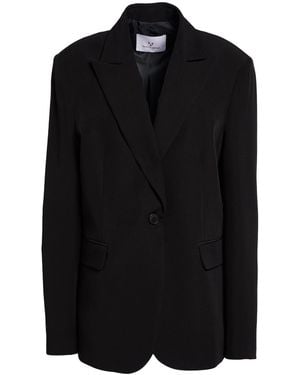 White Wise Blazer Polyester, Elastic Fibers - Black