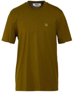 MSGM T-Shirt Cotton - Green