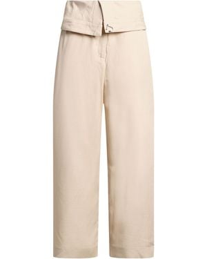 JW Anderson Ivory Trousers Viscose, Silk - Natural