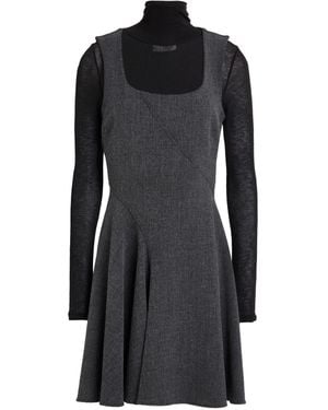 ViCOLO Charcoal Mini Dress Polyester, Viscose, Elastane - Black