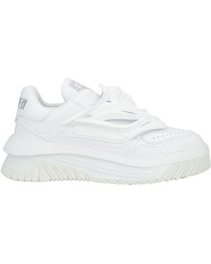 スニーカー VERSACE Women Sneakers Versace Women's Medusa Logo Pink & White Leather Sneakers