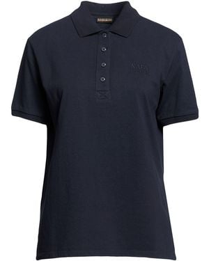 Napapijri E-Dini Ss W Midnight Polo Shirt Cotton, Elastane - Blue