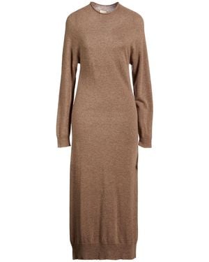 Alysi Chocolat Maxi Dress Merino Wool, Cashmere - Brown