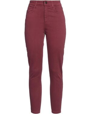 Jijil Burgundy Jeans Cotton, Elastane - Red