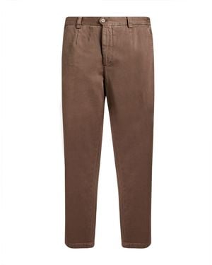 Briglia 1949 Taupe Pants Cotton - Brown