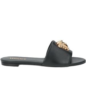 Tod's Ballet Flats Leather, Textile Fibers - Black