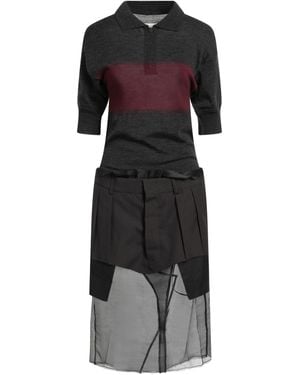 Maison Margiela Midi-Kleid - Schwarz