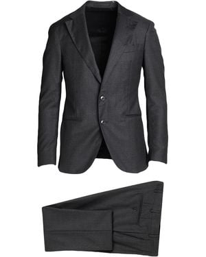 L.B.M. 1911 Charcoal Suit Wool - Black