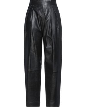 Alberta Ferretti Trousers Leather - Black