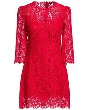Dolce & Gabbana Mini Dress Polyamide, Cotton, Viscose - Red