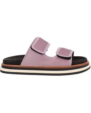 Hogan Lilac Sandals Textile Fibres, Leather - Pink