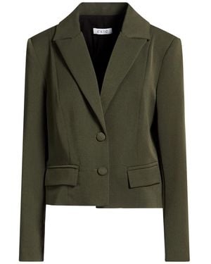 Exte Military Blazer Polyester, Viscose, Elastic Fibres - Green