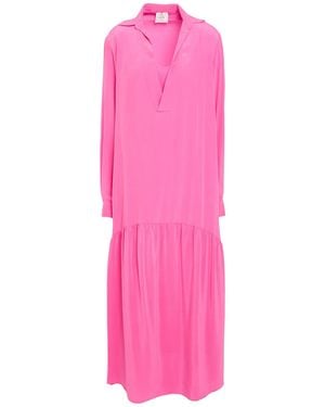 Alysi Chocolat Fuchsia Maxi Dress Silk - Pink