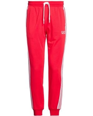 EA7 Pants Cotton, Polyester, Elastane - Red