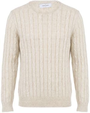 Gran Sasso Cream Sweater Linen - White