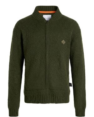 LE PAS SAGE Paris Military Cardigan Acrylic, Wool - Green