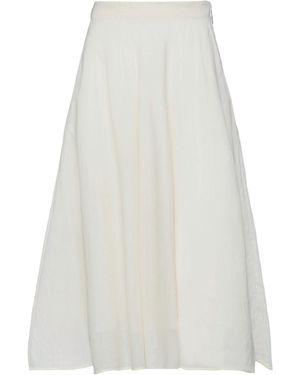 MSGM Midi Skirt Cotton - White