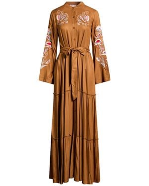CONNOR & BLAKE Tan Maxi Dress Viscose - Brown