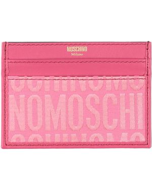 Moschino Fuchsia Document Holder Leather, Textile Fibers - Pink