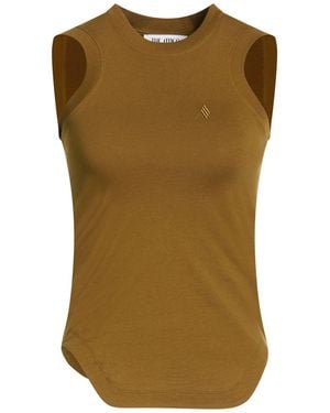 The Attico Military T-Shirt Cotton - Green