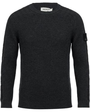 Premiata Charcoal Sweater Merino Wool, Polyamide - Black