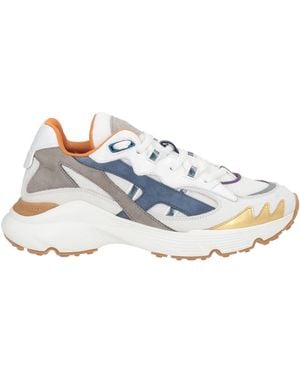 Tod's Sneakers Leather, Textile Fibers - White