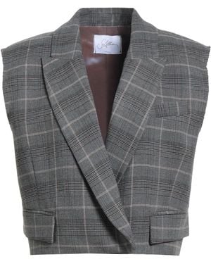 Soallure Charcoal Blazer Polyester, Rayon, Elastane - Gray