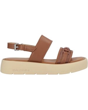 Baldinini Sandals Calfskin, Textile Fibres - Brown