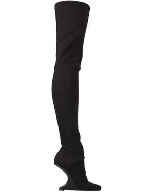 Rick Owens Cantilever 11 Thigh High Boots - Black
