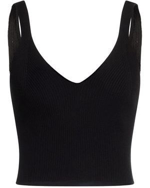 Kontatto Top Viscose, Acrylic, Elastane - Black