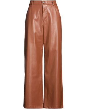 ViCOLO Trousers Polyester, Polyurethane - Brown