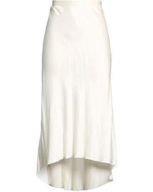 Jucca Ivory Midi Skirt Viscose - White