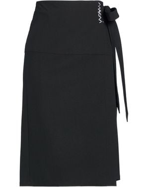 Marni Midi Skirt Polyester, Virgin Wool, Elastane - Black