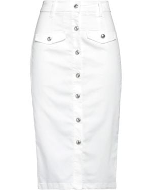 Liu Jo Midi Skirt Cotton, Polyester, Elastane - White